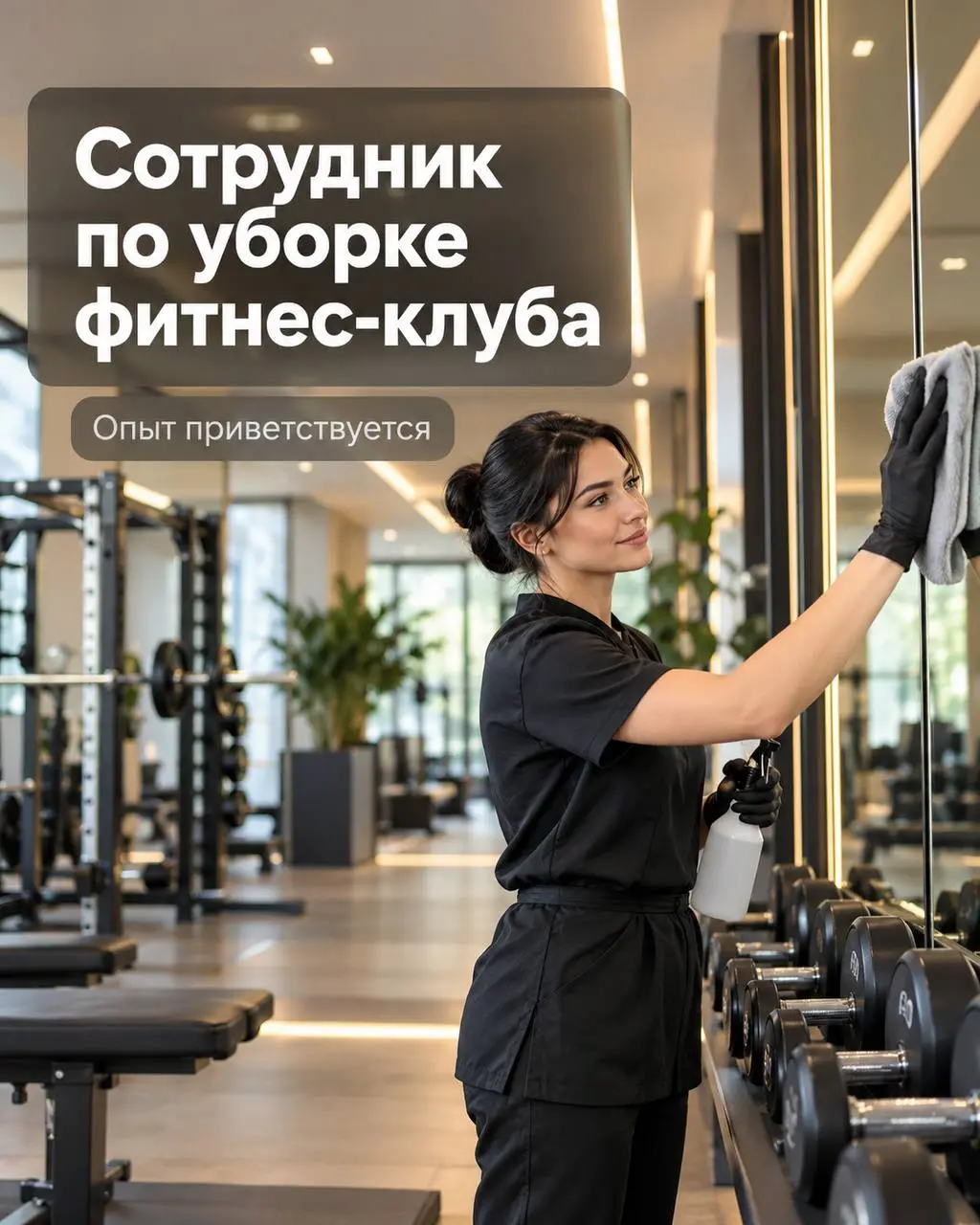 СОТРУДНИК ПО УБОРКЕ ФИТНЕС-КЛУБА
От 85 000₽
фитнес-клуб
• Москва, м. Кунцевская, Давыдково
• Клининг и бытовые услуги
• +79190239881
Полное описание вакансии размещено в Телеграм и Макс | Сетка — социальная сеть от hh.ru