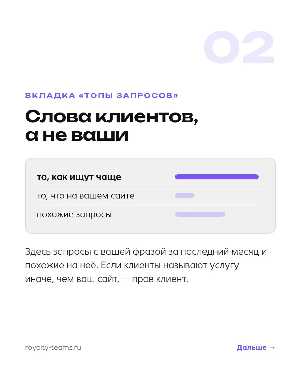 Клиенты ищут вашу услугу своими словами — и не всегда теми, что на сайте
На сайте услуга называется так, как привыкли внутри компании. А человек вводит в поиск то, как сказал бы сам | Сетка — социальная сеть от hh.ru