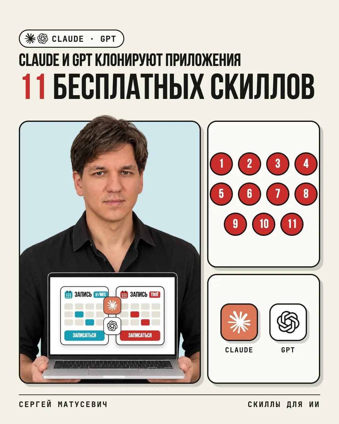 Claude и GPT теперь клонируют любое приложение. Бесплатно.
Это набор Replica, одиннадцать скиллов на GitHub. Я изучил репозиторий целиком, файл за файлом.
Скиллы работают по очереди | Сетка — социальная сеть от hh.ru