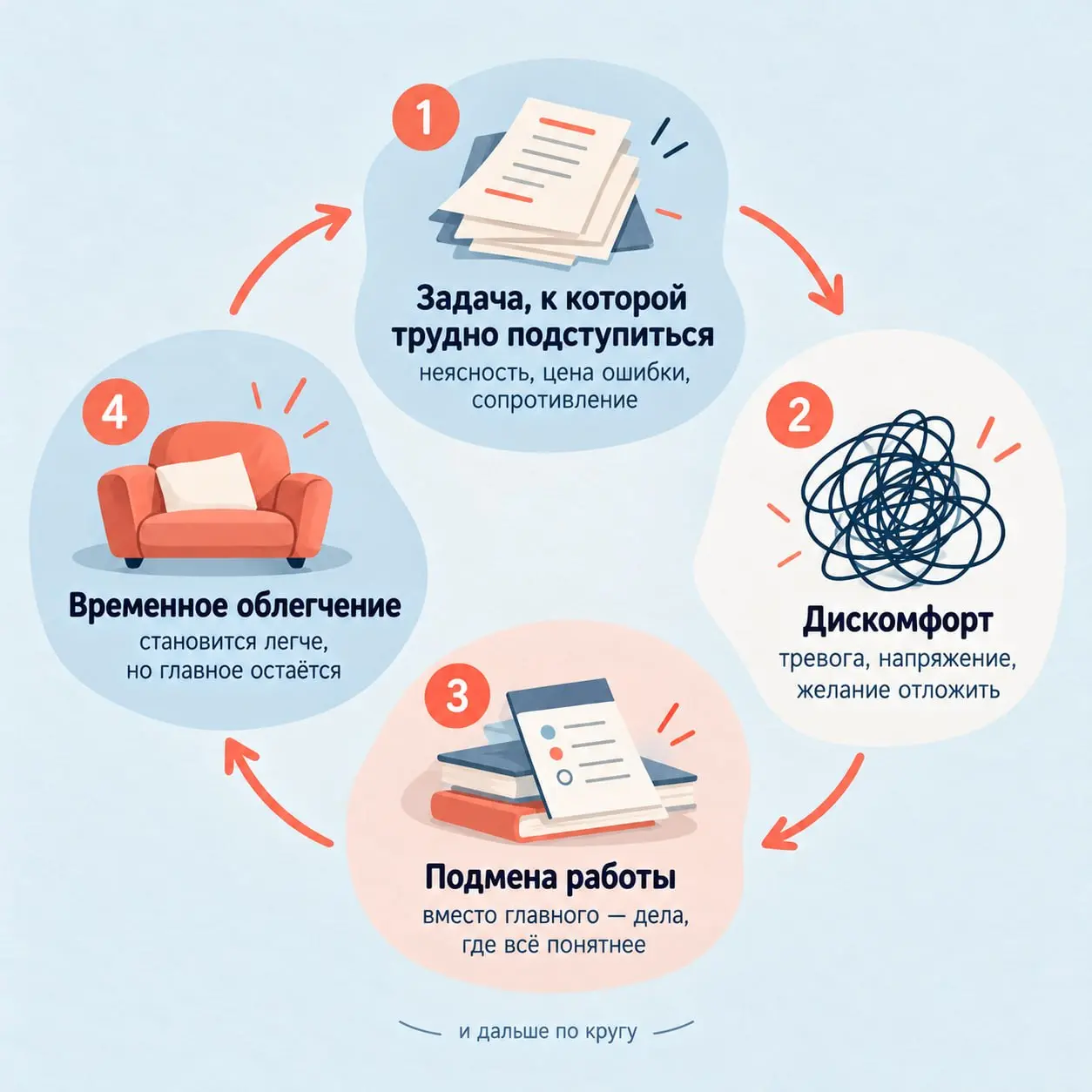 Можно работать по 10 часов в день, быть самым загруженным человеком, постоянно решать какие-то проблемы и при этом ... ✨ прокрастинировать ✨ | Сетка — социальная сеть от hh.ru