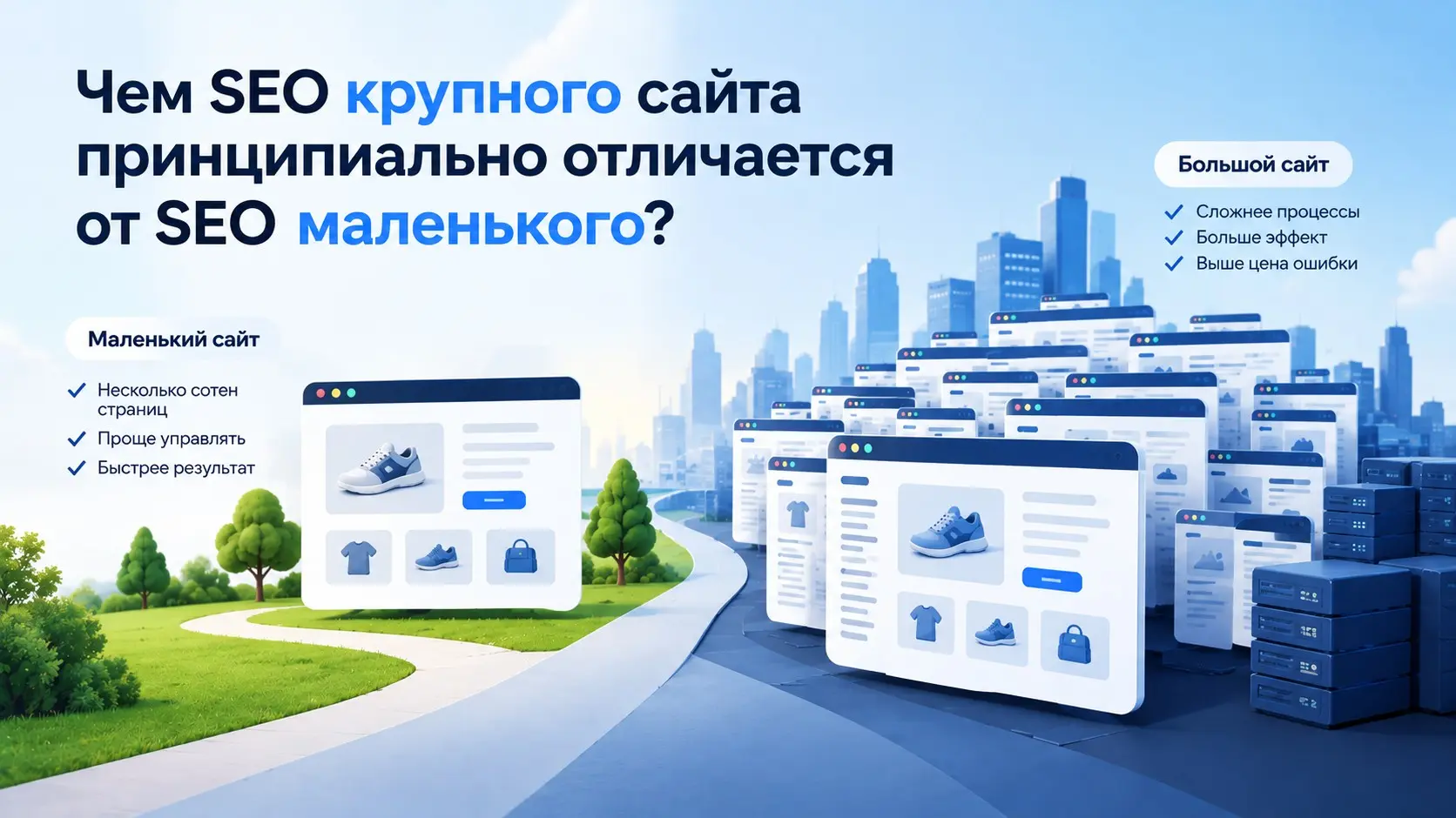 Чем SEO крупного сайта отличается от SEO маленького? | Сетка — социальная сеть от hh.ru