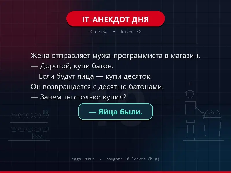 IT-АНЕКДОТ ДНЯ | Сетка — социальная сеть от hh.ru