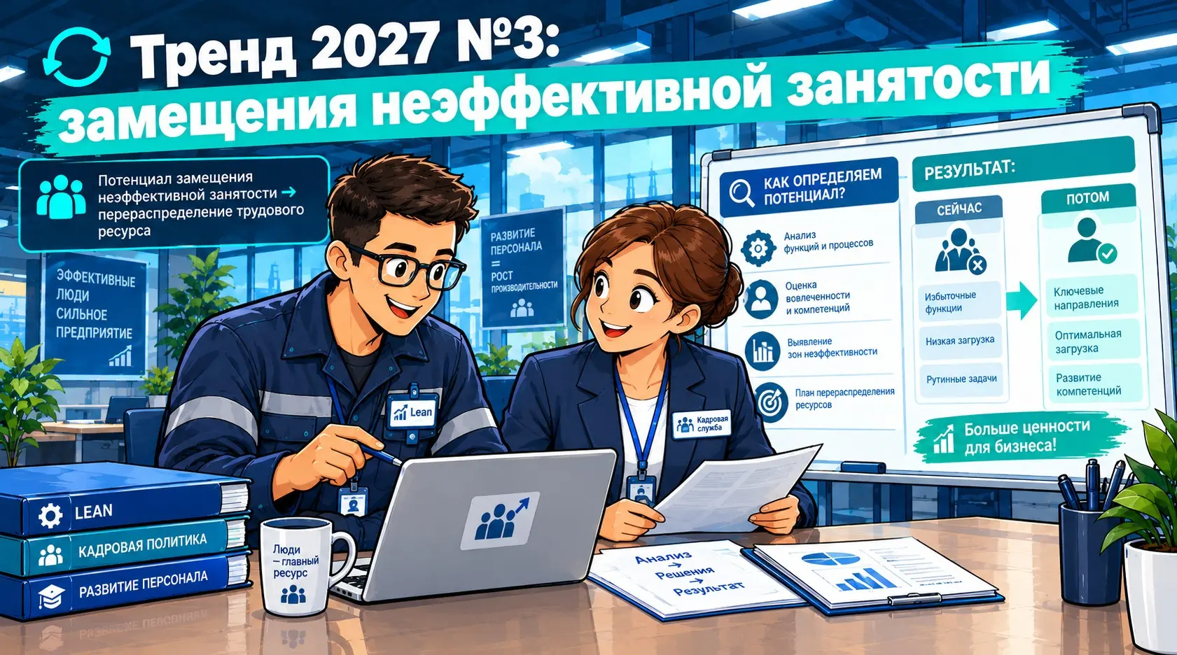 🔄Тренд 2027 №3: замещения неэффективной занятости | Сетка — социальная сеть от hh.ru