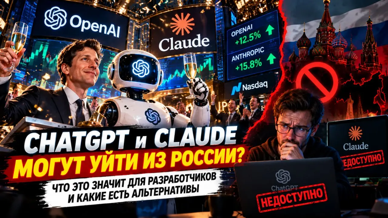 🚨 ChatGPT и Claude: что ждёт разработчиков в России?
Представьте: вы несколько месяцев создавали AI-агента, подключили API, настроили автоматизацию, нашли клиентов | Сетка — социальная сеть от hh.ru
