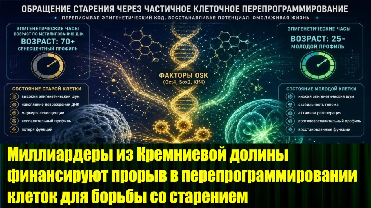 🆕 Новое видео:
"Миллиардеры из Кремниевой долины финансируют прорыв в перепрограммировании клеток для борьбы со старением"
Смотреть на Ютуб: https://youtu | Сетка — социальная сеть от hh.ru