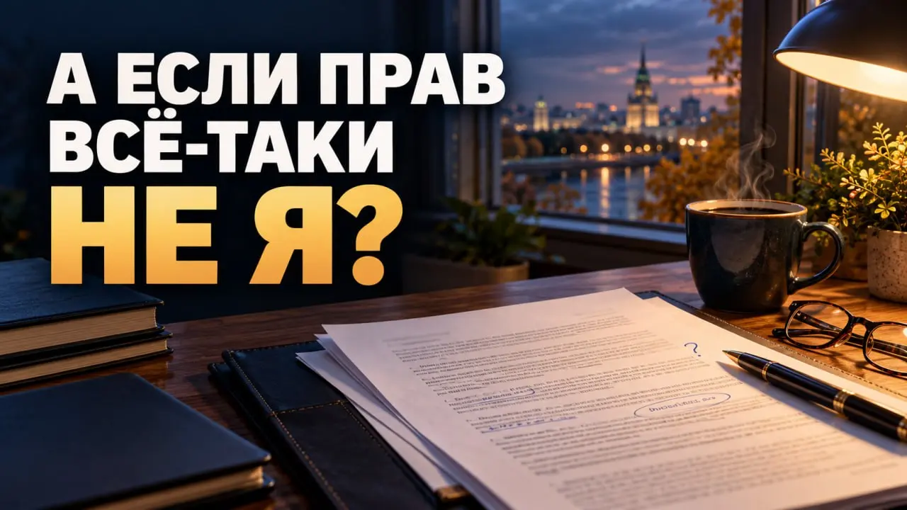 ☕️ А если прав всё-таки не я?
После судебных разборов этой недели поймал себя на мысли: как же легко увидеть ошибку другой стороны. И как трудно допустить, что сам тоже мог что-то упустить | Сетка — социальная сеть от hh.ru