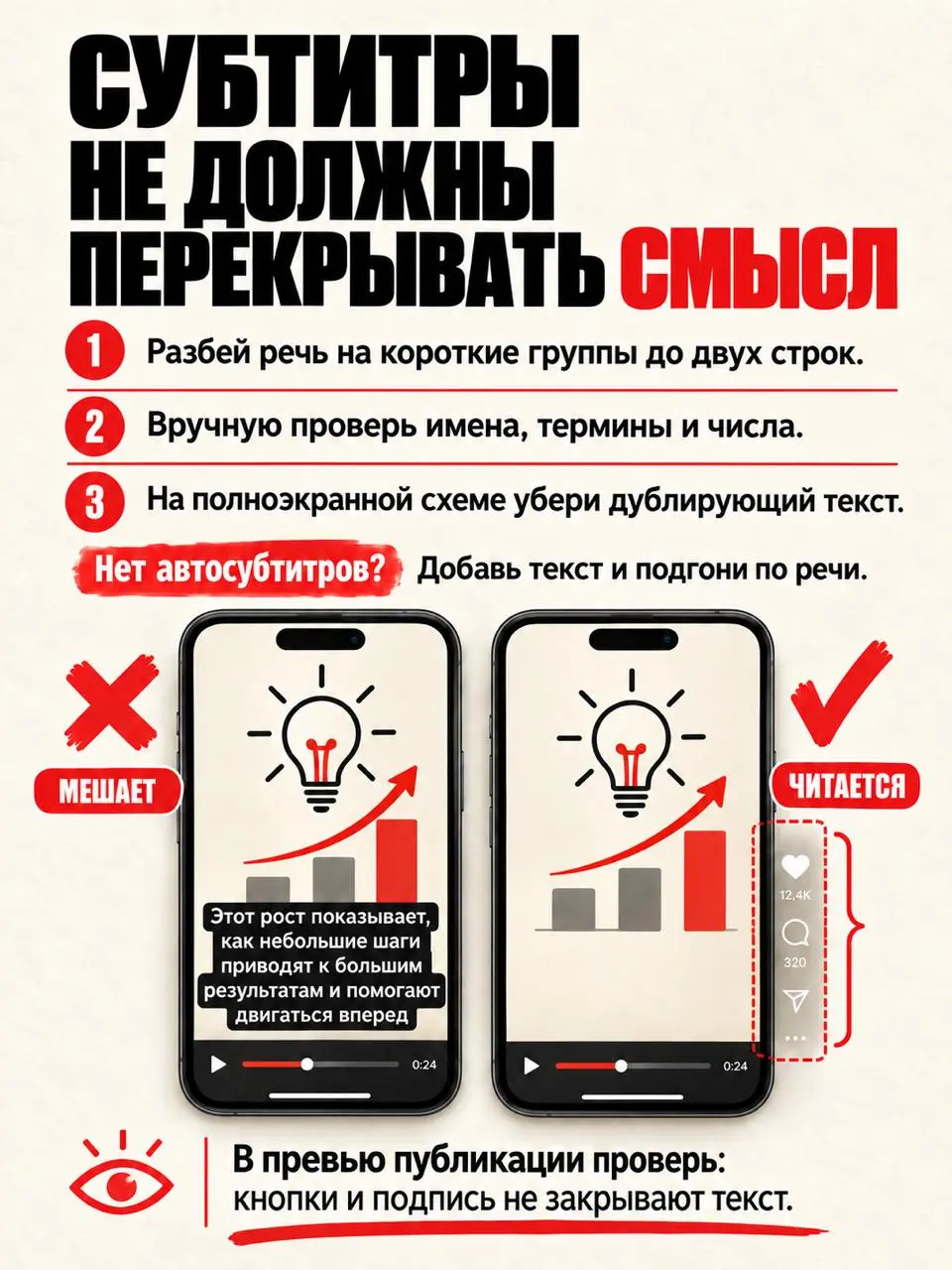🎬 Нет денег на монтажёра? Собери Reels сам
Записать видео — полдела. Потом выясняется, что половину дублей нужно вырезать, голос звучит тихо, музыка мешает, а субтитры закрывают лицо | Сетка — социальная сеть от hh.ru