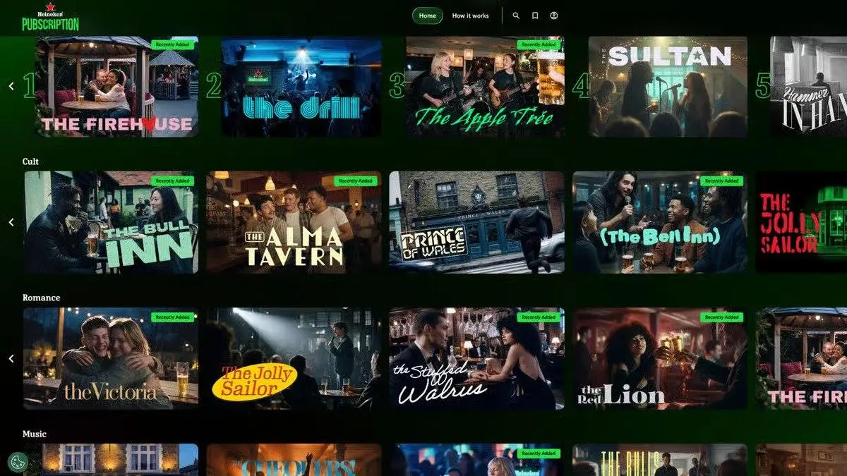 Heineken запускает свой стриминговый сервис Pubscription.
Это не совсем обычный стриминг, так как наполнение там совсем не из фильмов про пиво и дружеские посиделки | Сетка — социальная сеть от hh.ru