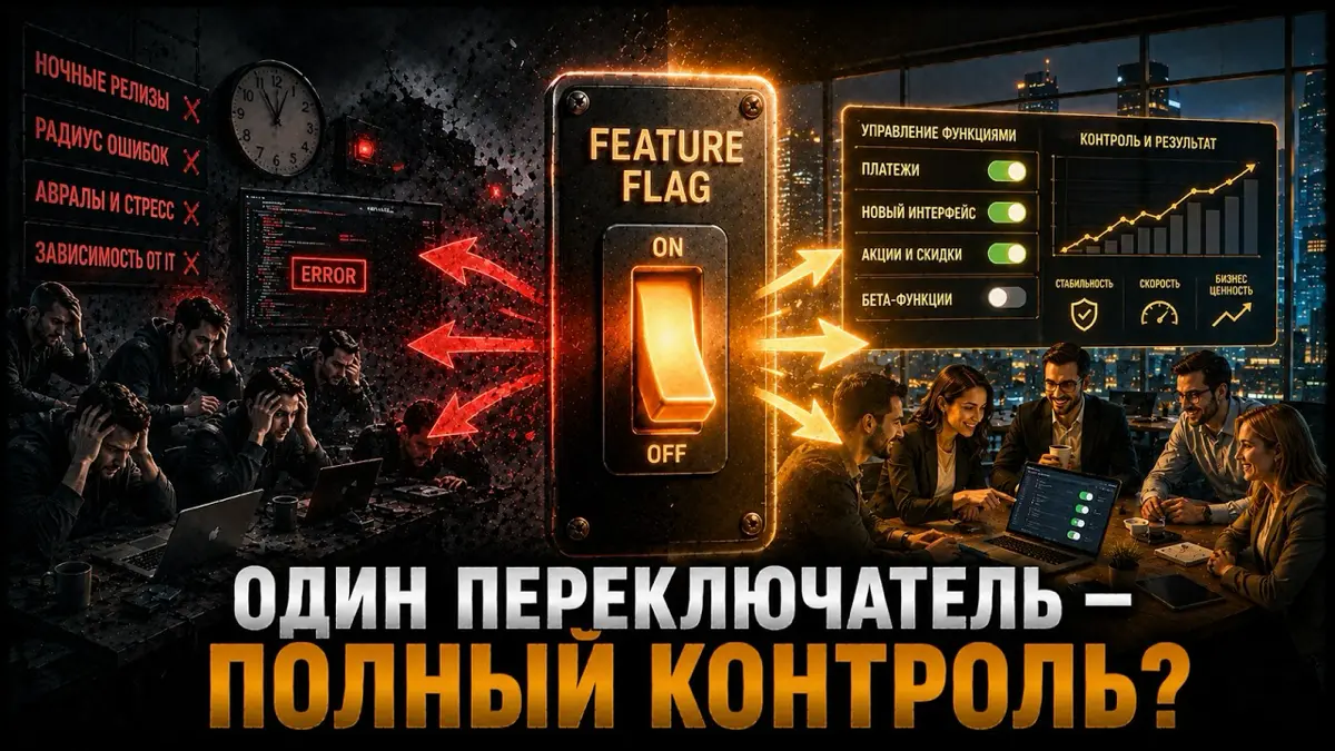 Фиче-флаги: Как передать управление релизами бизнесу и забыть о ночных дежурствах IT
Во многих организациях изменение и внедрение считаются одним и тем же процессом | Сетка — социальная сеть от hh.ru