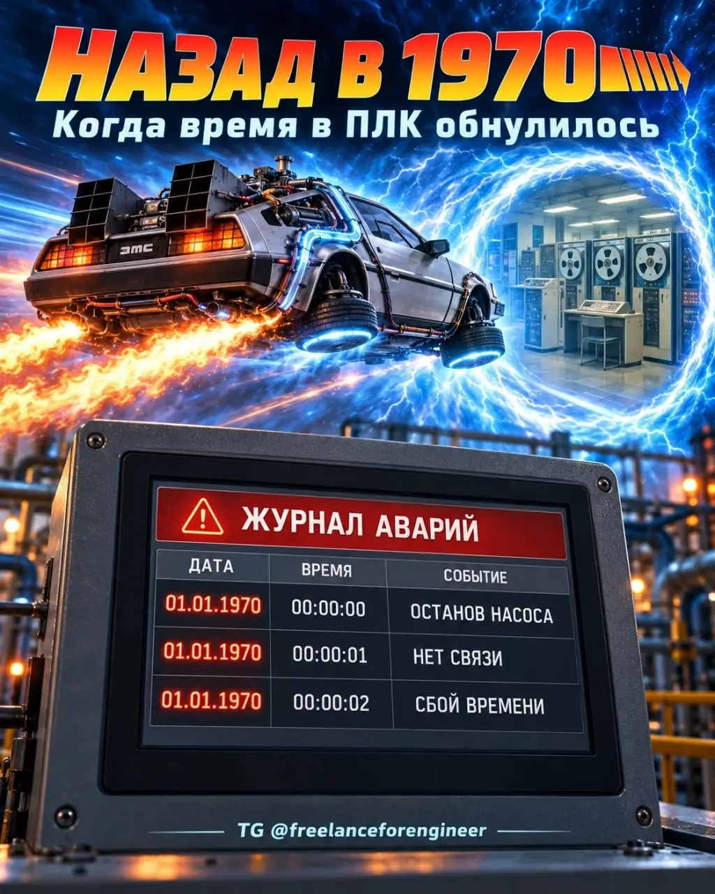 Открываешь журнал событий ПЛК или экран панели — а там 1 января 1970 года | Сетка — социальная сеть от hh.ru
