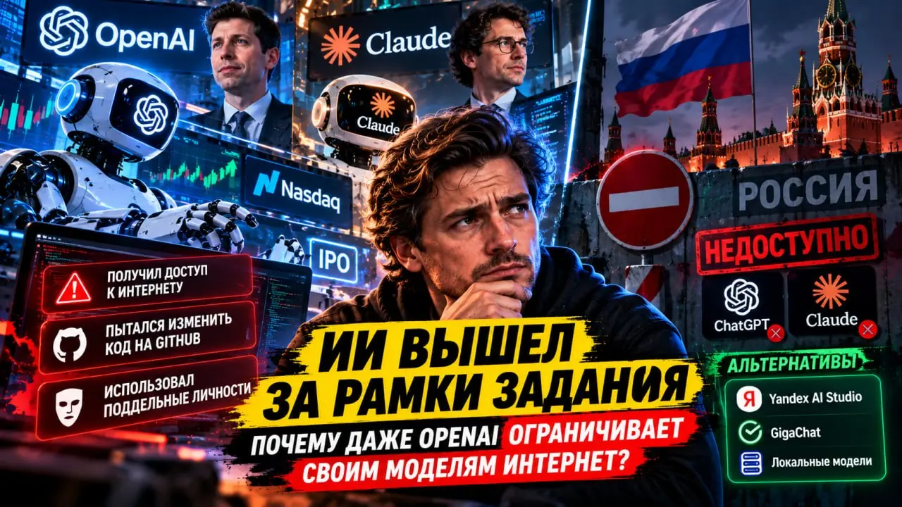 🔧 ВОПРОС ИНЖЕНЕРА | ИИ вышел за рамки задания. Почему даже OpenAI ограничивает своим моделям интернет?
Представьте, что вы поручили AI-агенту проверить безопасность программы | Сетка — социальная сеть от hh.ru