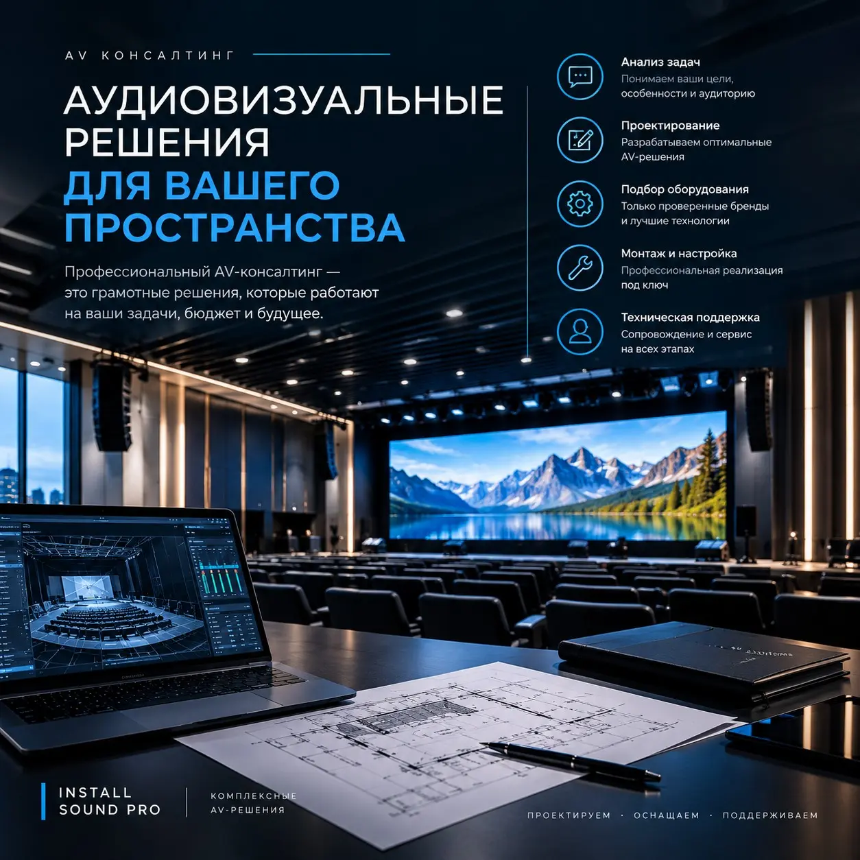 Аудиовизуальный консалтинг: проектирование, подбор, монтаж. | Сетка — социальная сеть от hh.ru