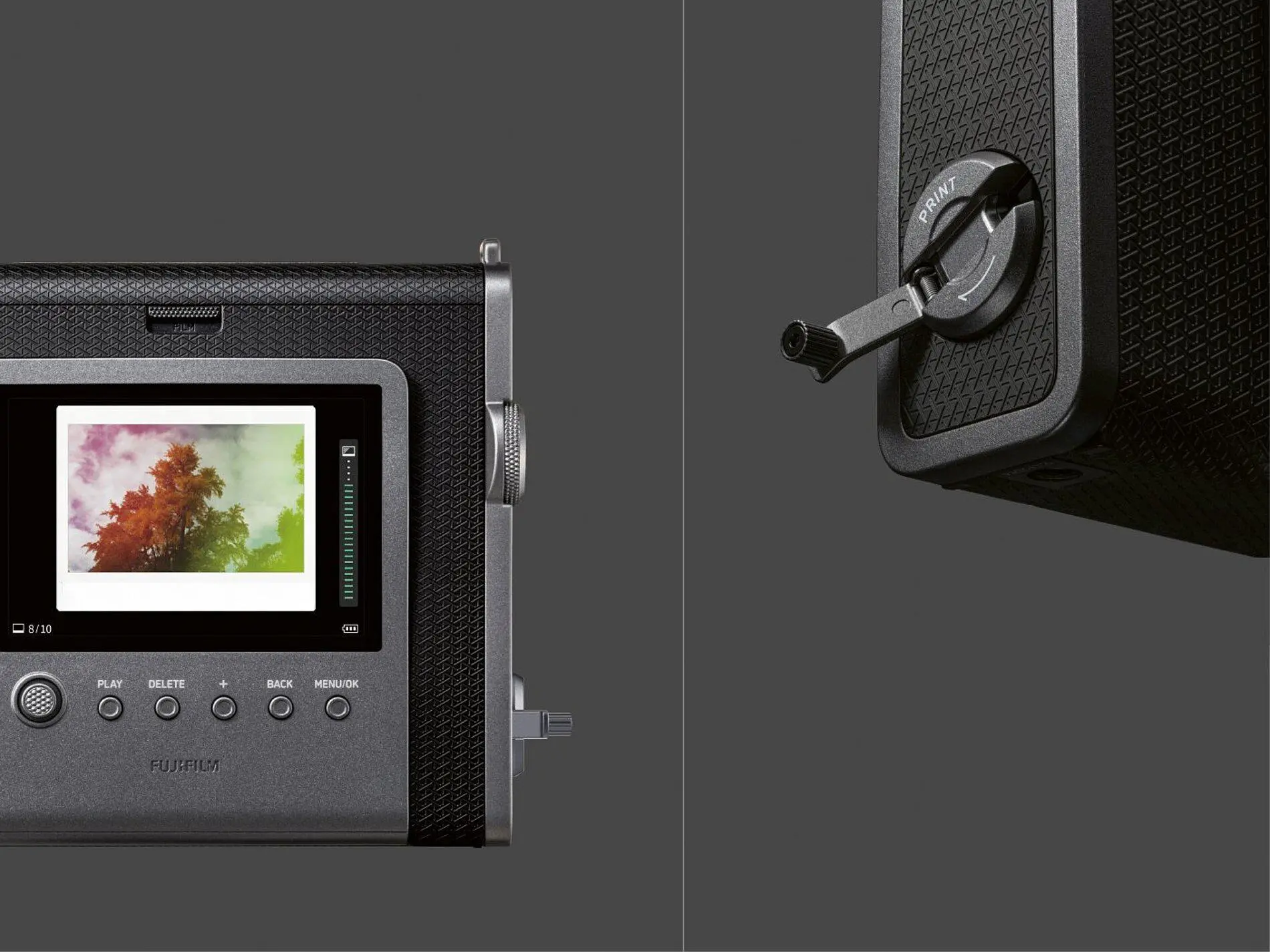 Камера instax WIDE Evo | Design: Keita Kamei, Yu Taguchi, Momoka Ogawa
WIDE Evo — гибридная камера: снимки можно посмотреть на экране и выбрать, какие напечатать на плёнке instax WIDE | Сетка — социальная сеть от hh.ru