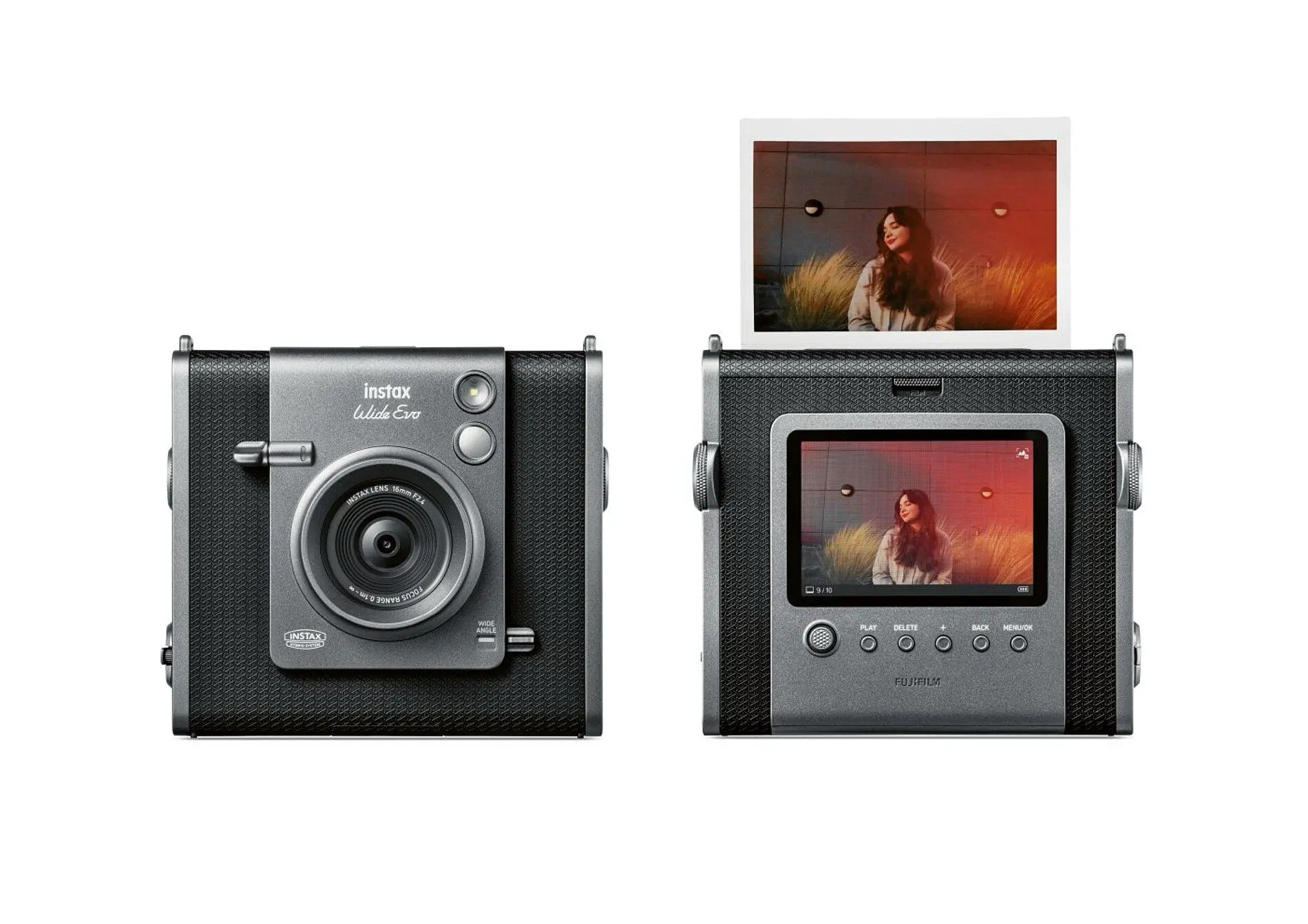 Камера instax WIDE Evo | Design: Keita Kamei, Yu Taguchi, Momoka Ogawa
WIDE Evo — гибридная камера: снимки можно посмотреть на экране и выбрать, какие напечатать на плёнке instax WIDE | Сетка — социальная сеть от hh.ru