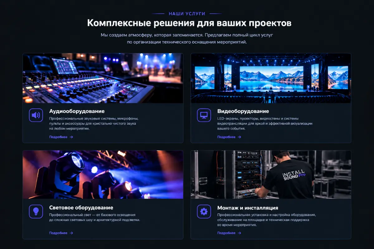 Звук. Видео. Свет. Монтаж. Поддержка. | Сетка — социальная сеть от hh.ru