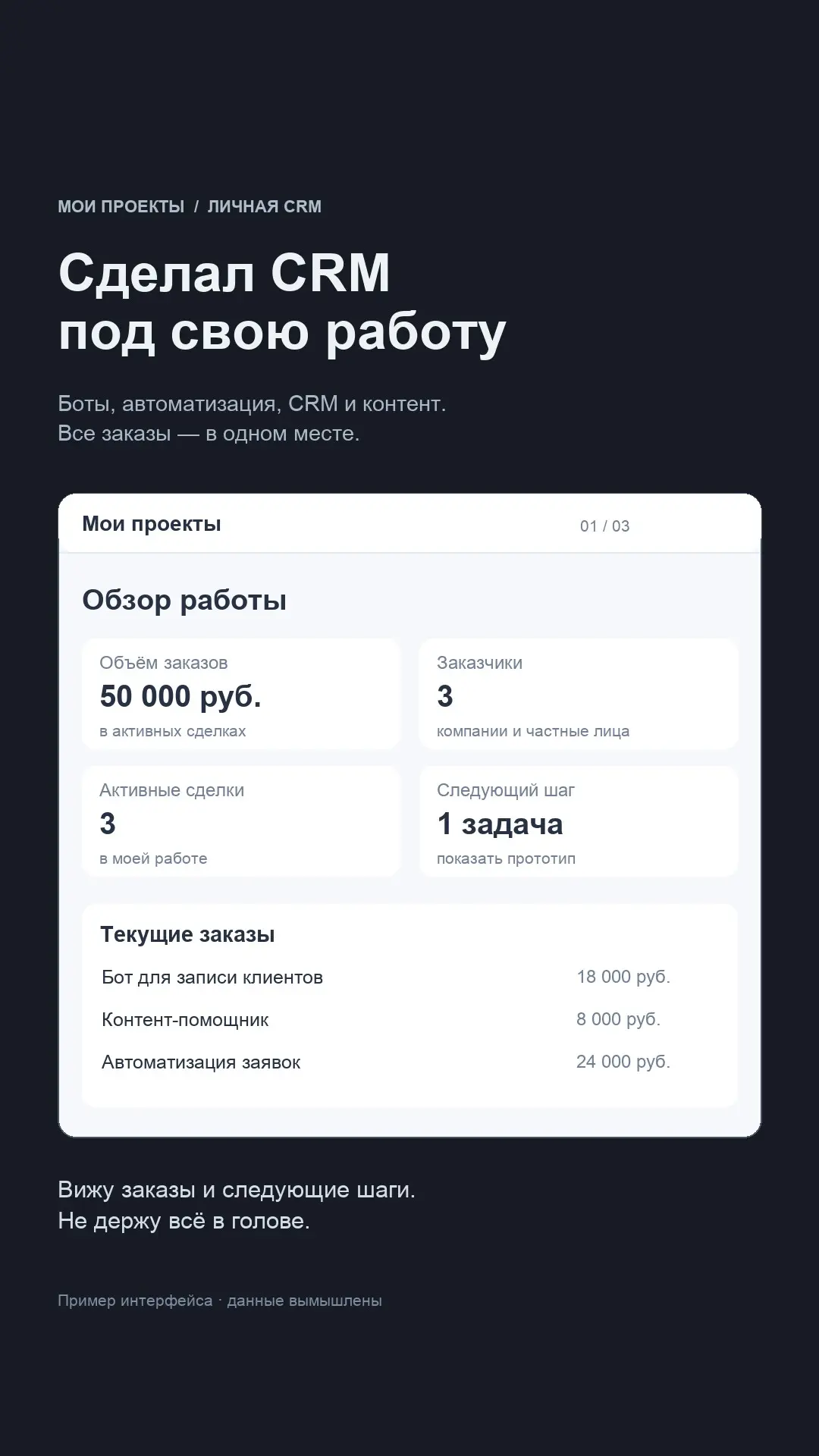 Сделал CRM под свою работу. Теперь сам ею пользуюсь. | Сетка — социальная сеть от hh.ru