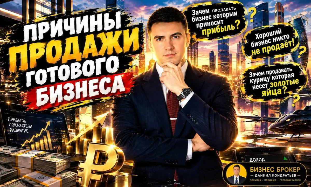 ОСНОВНЫЕ ПРИЧИНЫ ПРОДАЖИ ГОТОВЫХ БИЗН€СОВ. Бизнес Брокер | Сетка — социальная сеть от hh.ru