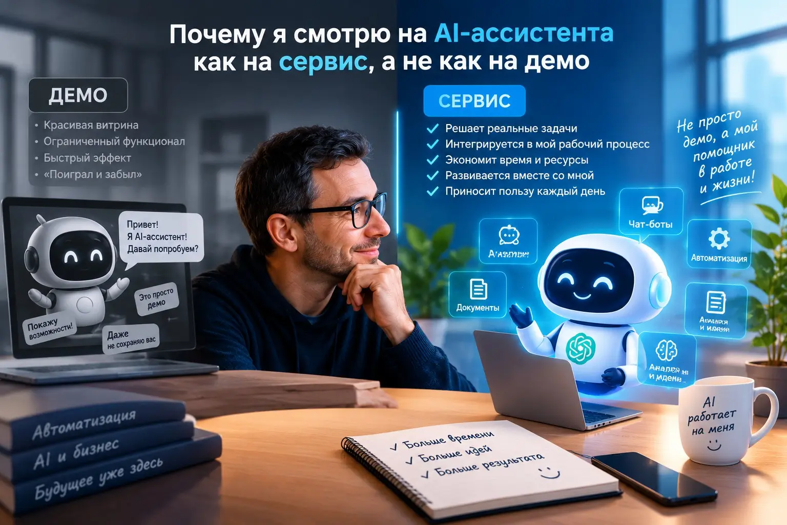 Почему я смотрю на AI-ассистента как на сервис | Сетка — социальная сеть от hh.ru