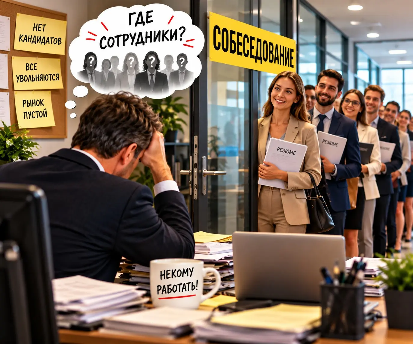 Некому работать? А кандидаты стоят в очереди... | Сетка — социальная сеть от hh.ru