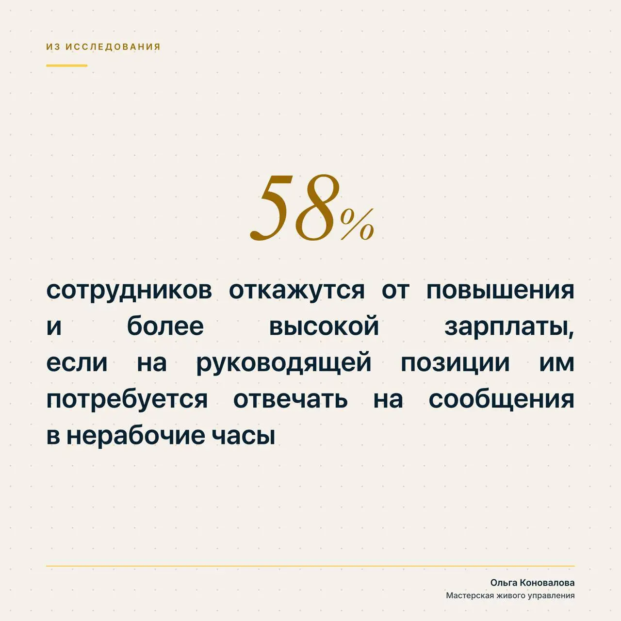 Опрос более 13 000 работающих специалистов в США, Великобритании, Канаде, Австралии и странах Европы об отношении к карьерному росту показал:
58% сотрудников откажутся от повышения и более высокой зар... | Сетка — социальная сеть от hh.ru