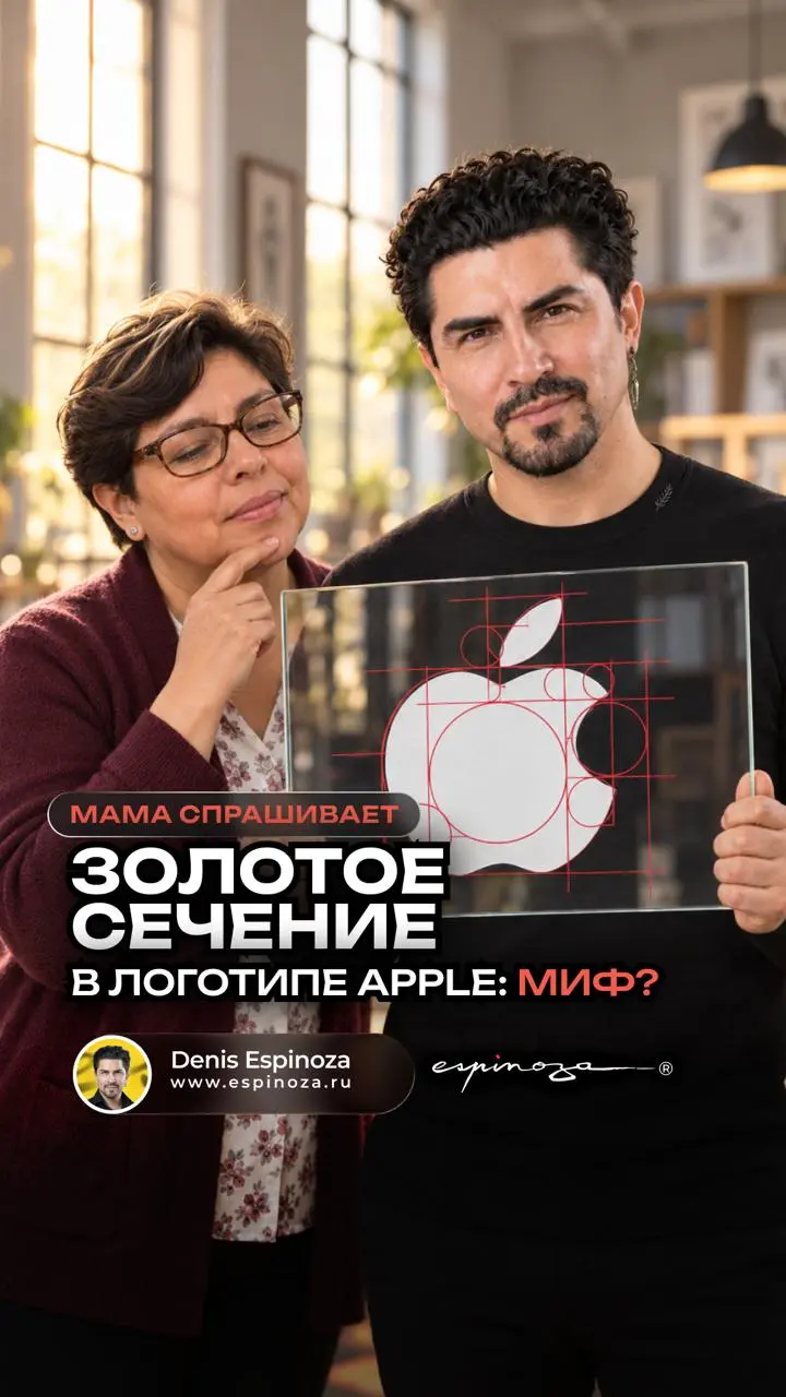 Золотое сечение в логотипе: миф или метод?
Мама увидела в интернете знаменитую картинку: логотип Apple, а поверх него аккуратные круги золотого сечения | Сетка — социальная сеть от hh.ru