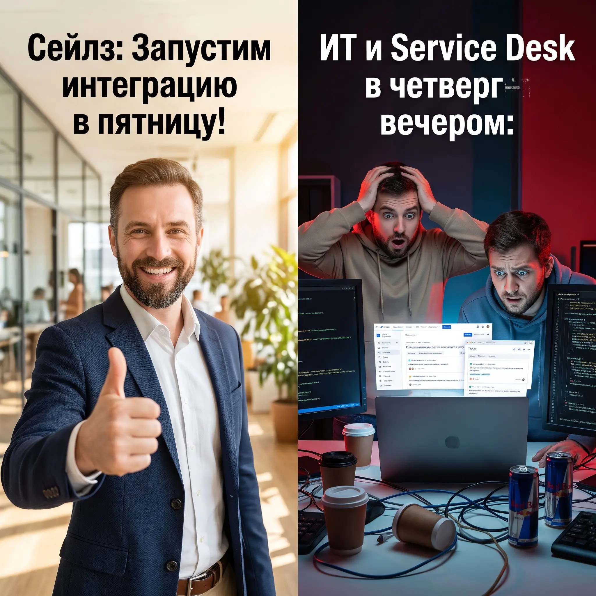 Вечная война продаж и ИТ / разработки | Сетка — социальная сеть от hh.ru