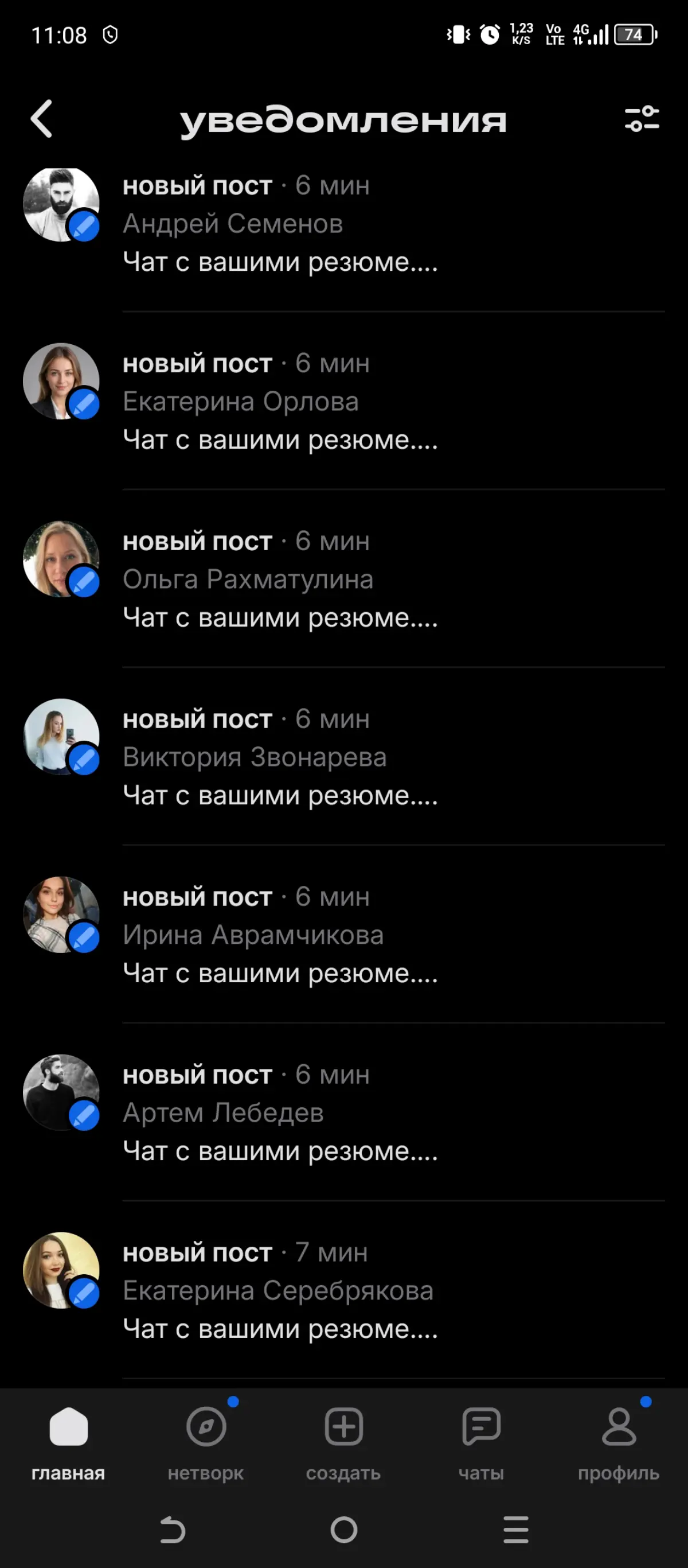 Боты чтоль... | Сетка — социальная сеть от hh.ru