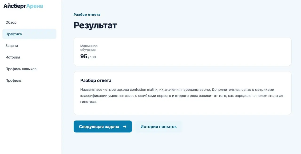 Я сделал тренажёр, который показывает пробелы перед ML-собеседованием 🗻
Когда человек готовится к техническому интервью, у него часто есть одна ловушка: он повторяет то, что уже умеет | Сетка — социальная сеть от hh.ru