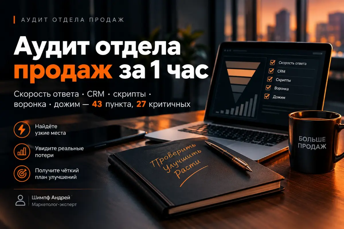 Аудит отдела продаж за 1 час | Сетка — социальная сеть от hh.ru