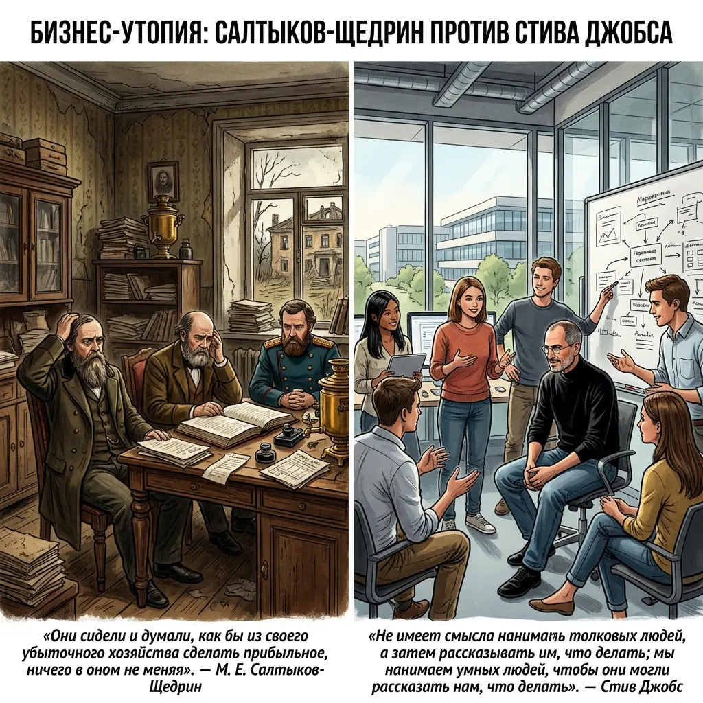 Бизнес-утопия: Салтыков-Щедрин против Стива Джобса | Сетка — социальная сеть от hh.ru