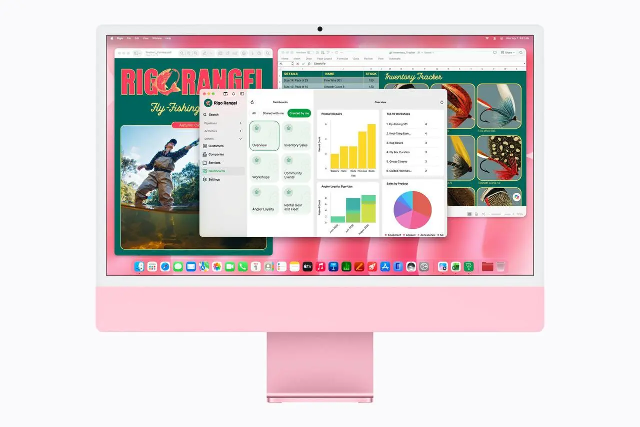Apple ещё показала iMac на M6.
Процессор: 12 ядер CPU (+2 к прошлому поколению). Заявляют топ по однопоточности.
GPU: 12 ядер, нейронные ускорители в каждом | Сетка — социальная сеть от hh.ru