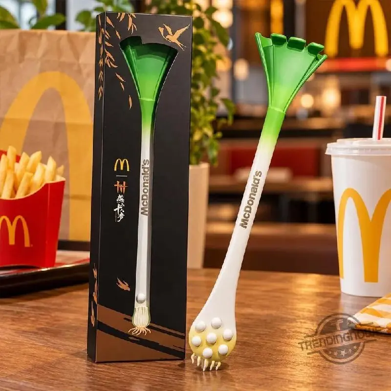 Пока бренды придумывают забавные, но бесполезные аксессуары, McDonald’s в Китае выпустили действительно полезный девайс. Они создали чесалку для спины в форме огромного стебля зелёного лука | Сетка — социальная сеть от hh.ru