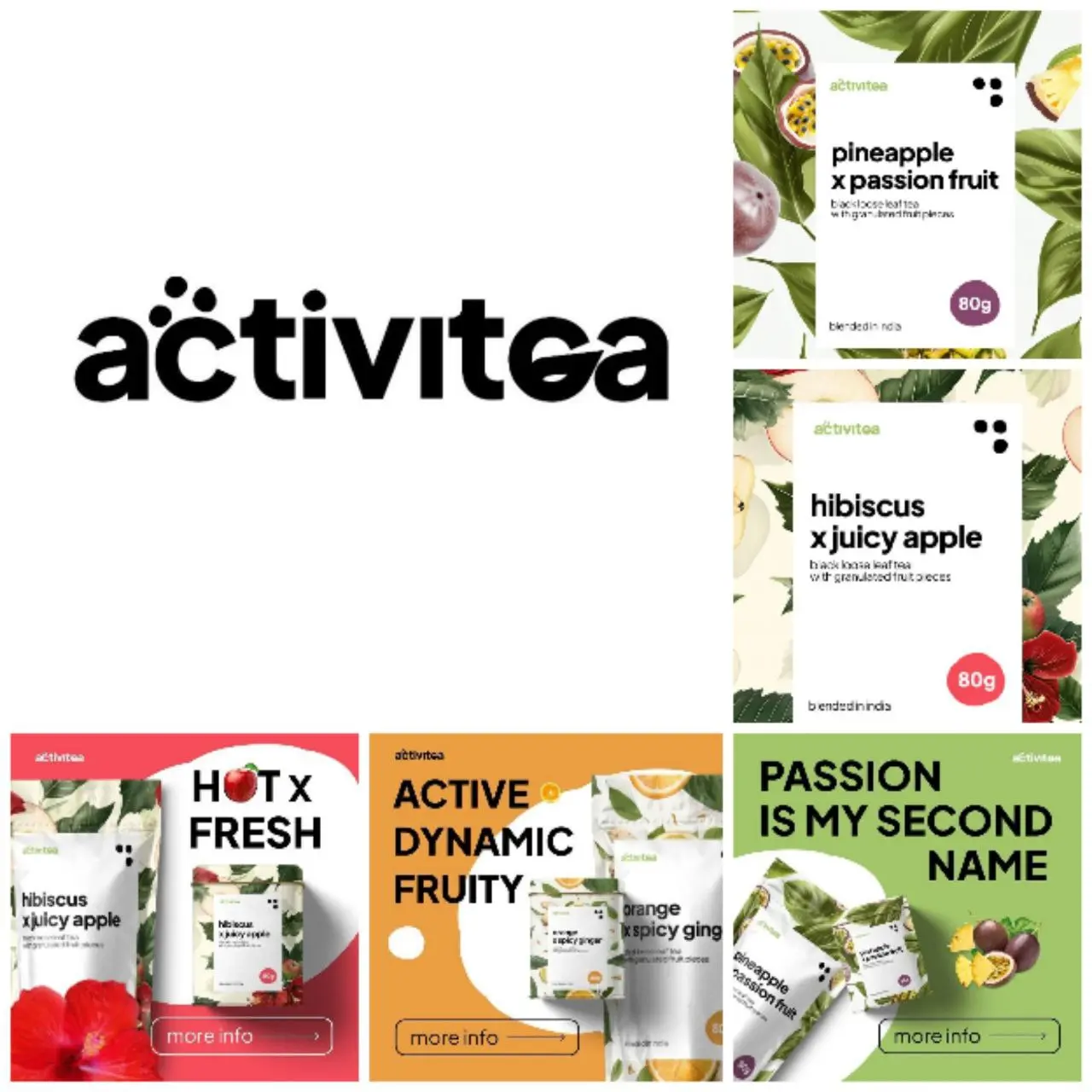 🧳Портфолио: мои работы
Ребрендинг логотипа и упаковки чая "Activitea" выполнялся с использованием:
— Инструменты для логотипа:
1. Adobe Illustrator — создание векторного изображения.
2 | Сетка — социальная сеть от hh.ru