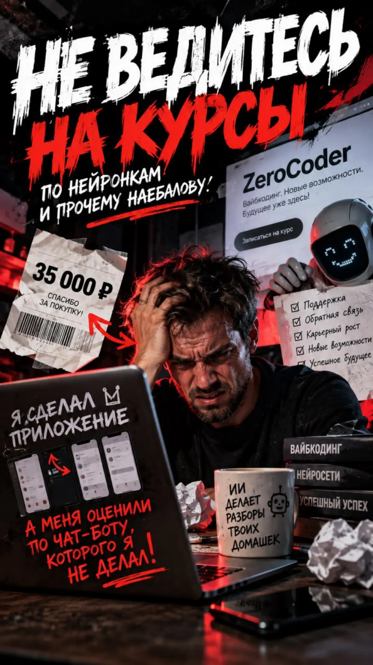 НЕ ВЕДИТЕСЬ НА КУРСЫ ПО НЕЙРОНКАМ. КОГДА ВАМ ПЛОХО | Сетка — социальная сеть от hh.ru