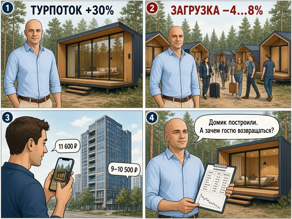 Глэмпинги закончились. Остались отели без коридора | Сетка — социальная сеть от hh.ru
