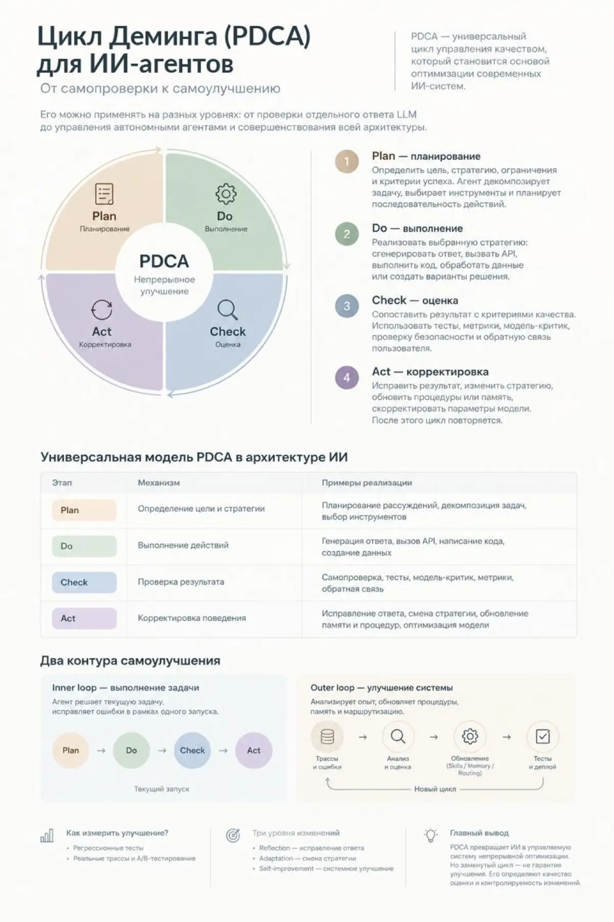 Цикл Деминга (PDCA) для AI-агентов | Сетка — социальная сеть от hh.ru