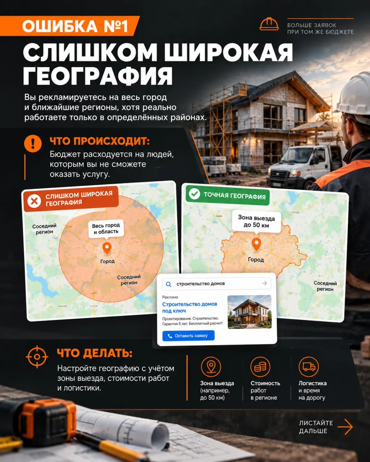 🏗️ 5 ошибок в рекламе строительных услуг, | Сетка — социальная сеть от hh.ru
