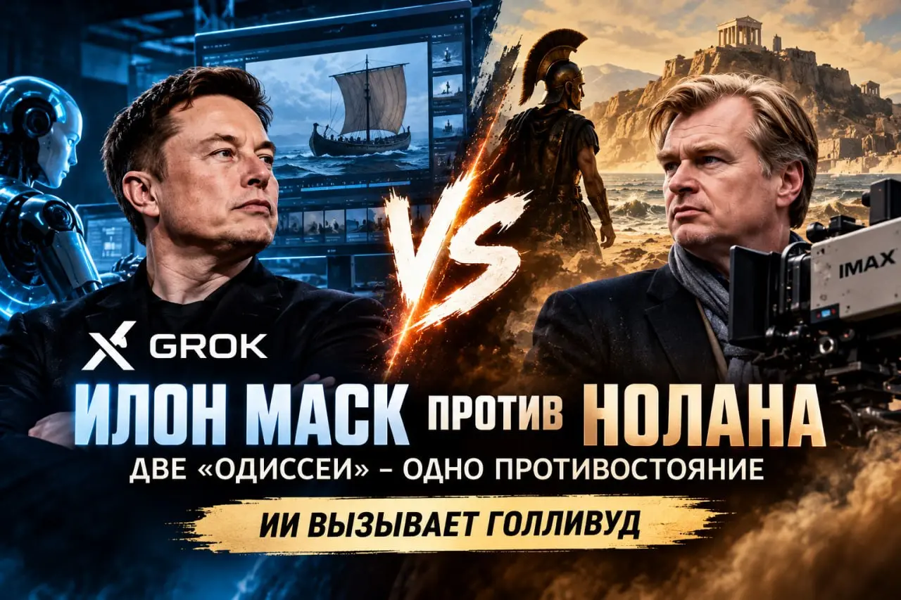 🎦 Маск против Нолана: две «Одиссеи» и один вопрос – может ли ИИ снять кино?
🤡 Почему самый громкий кинематографический спор осени 2026 года интересен не только любителям кино, но и каждому, кто хочет ... | Сетка — социальная сеть от hh.ru