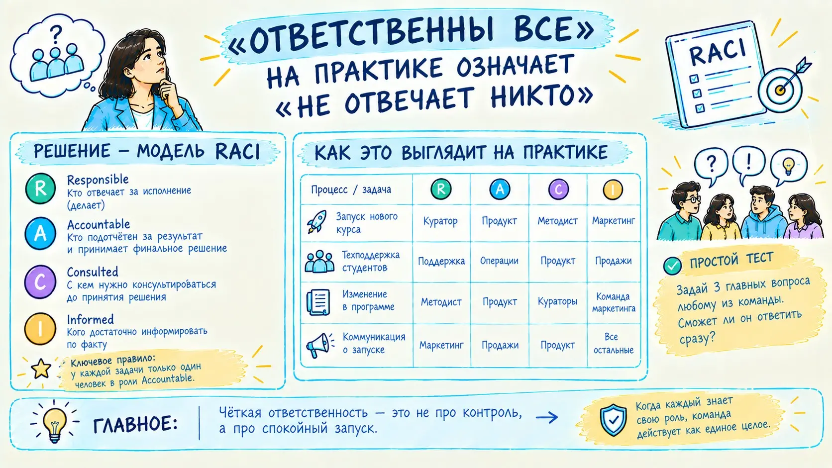 «Ответственны все» на практике означает «не отвечает никто» | Сетка — социальная сеть от hh.ru