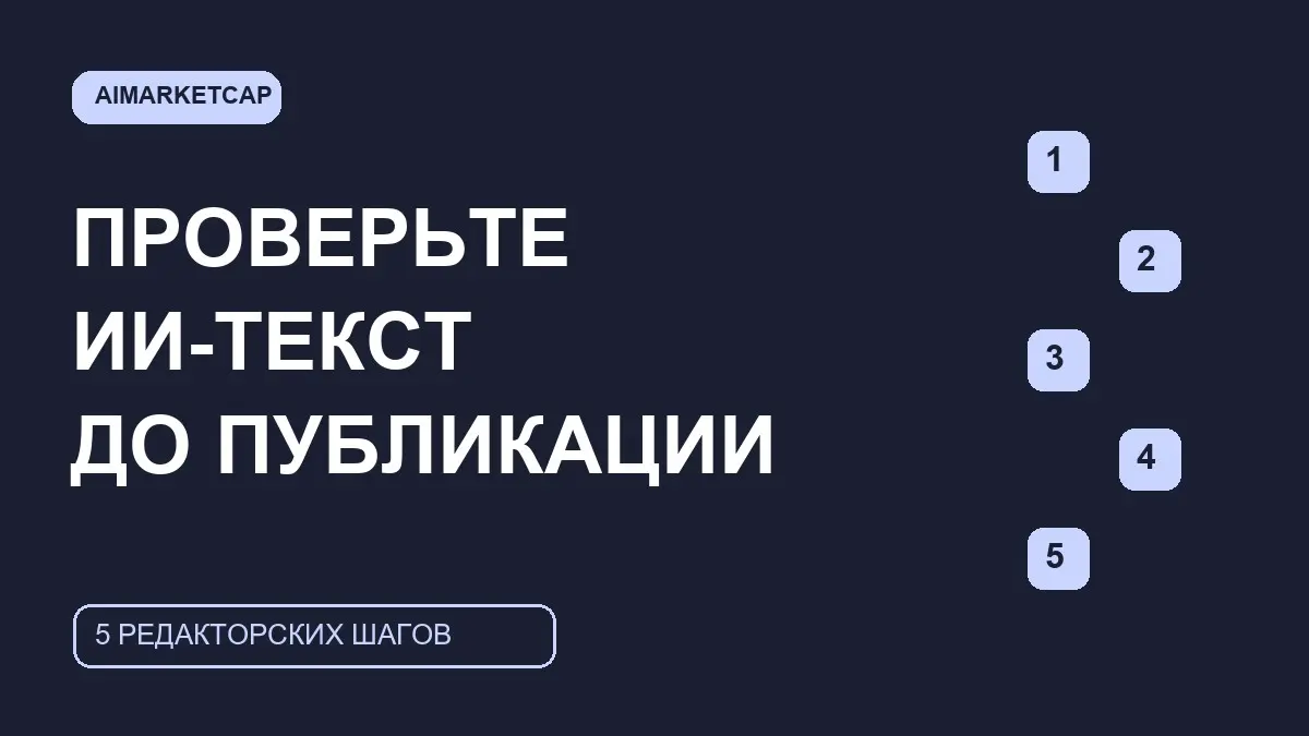 Пять проверок ИИ-текста перед публикацией | Сетка — социальная сеть от hh.ru