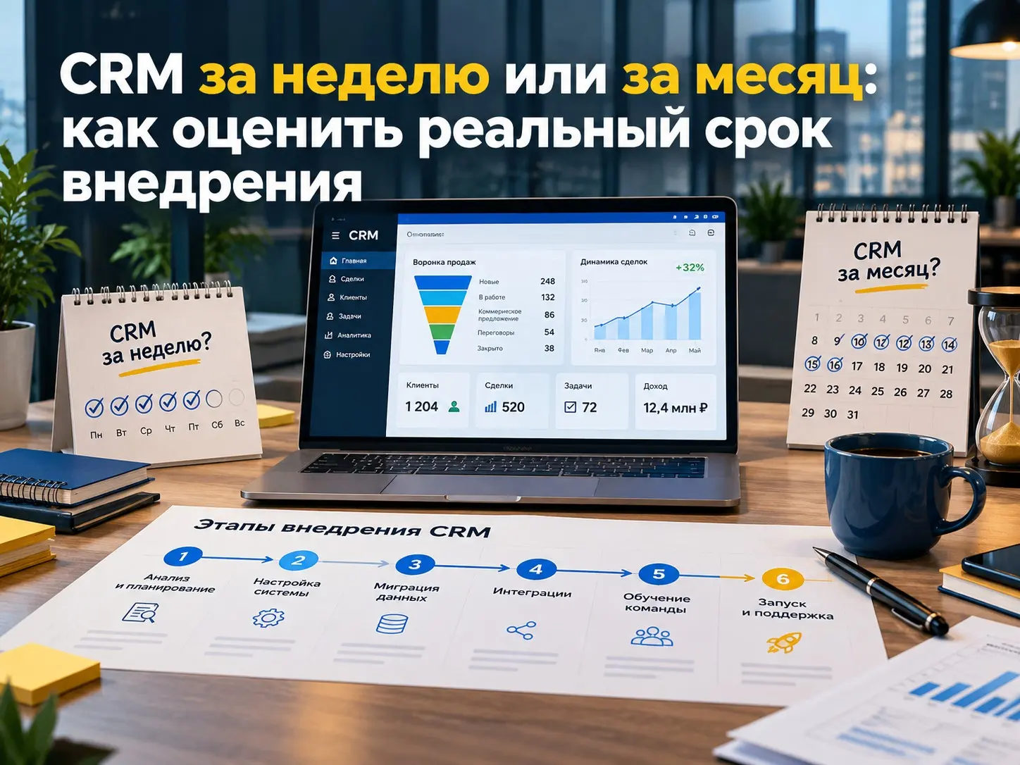 CRM за неделю или за месяц: как оценить срок внедредрения | Сетка — социальная сеть от hh.ru