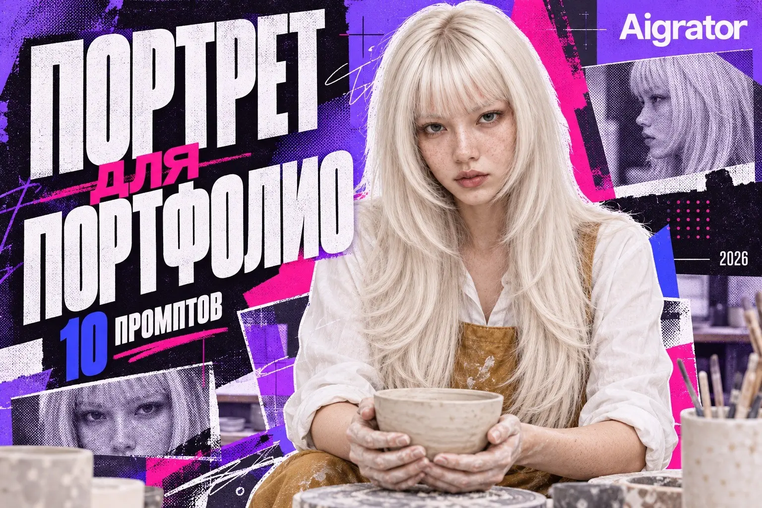 Женский портрет для творческой профессии: 10 промптов | Сетка — социальная сеть от hh.ru