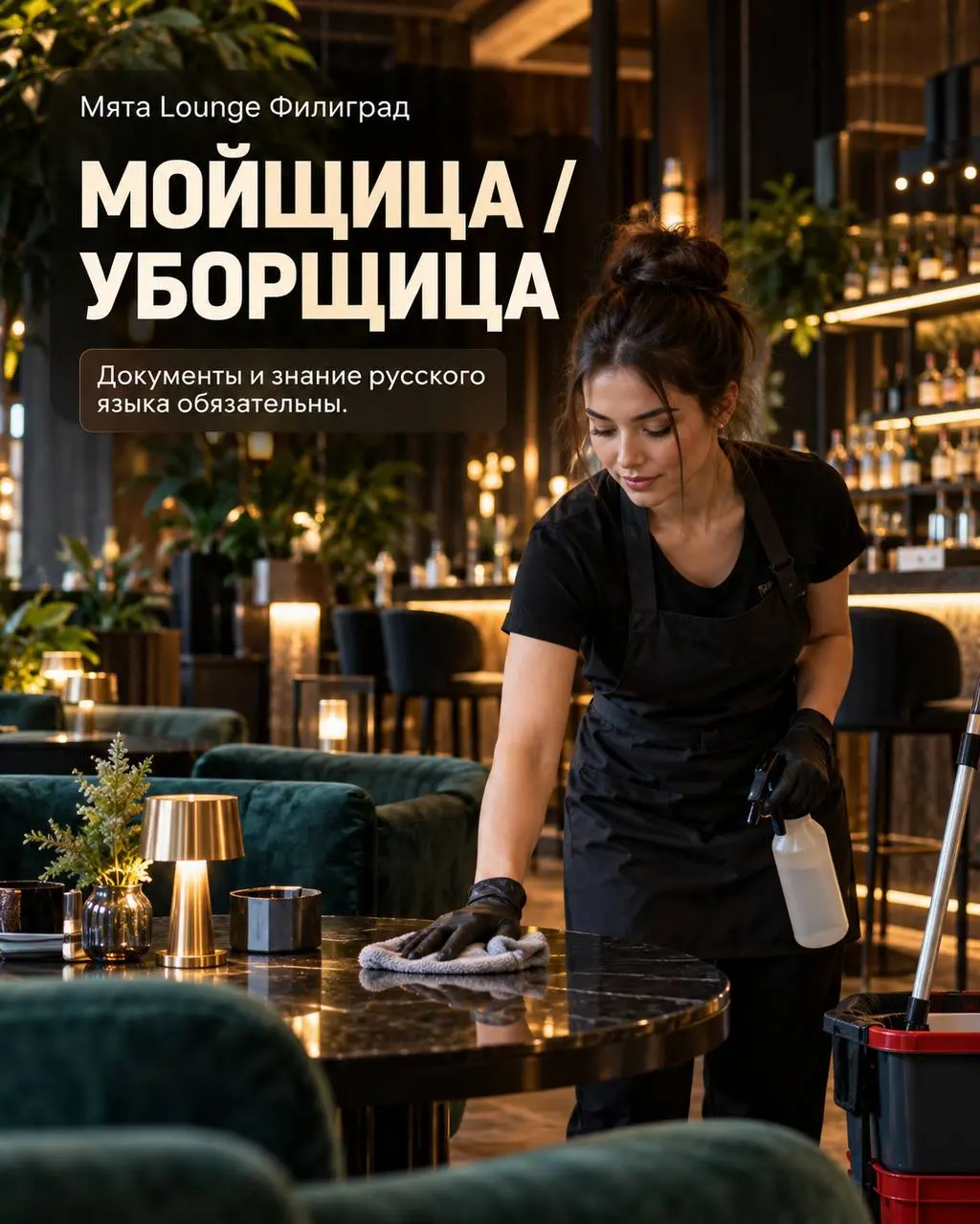 1️⃣МОЙЩИЦА,
2️⃣УБОРЩИЦА
От 4 000₽/смена
Мята Lounge Филиград
• Москва, м. Фили, Береговой проезд 5Ак2
• Клининг и бытовые услуги
• +79967916791
Полное описание вакансии размещено в Телеграм и Макс | Сетка — социальная сеть от hh.ru