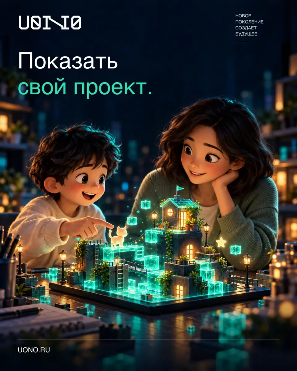 Хочется, чтобы ребёнок мог открыть свой проект и показать, что получилось.
Можно пройти его уровень или попробовать приложение | Сетка — социальная сеть от hh.ru