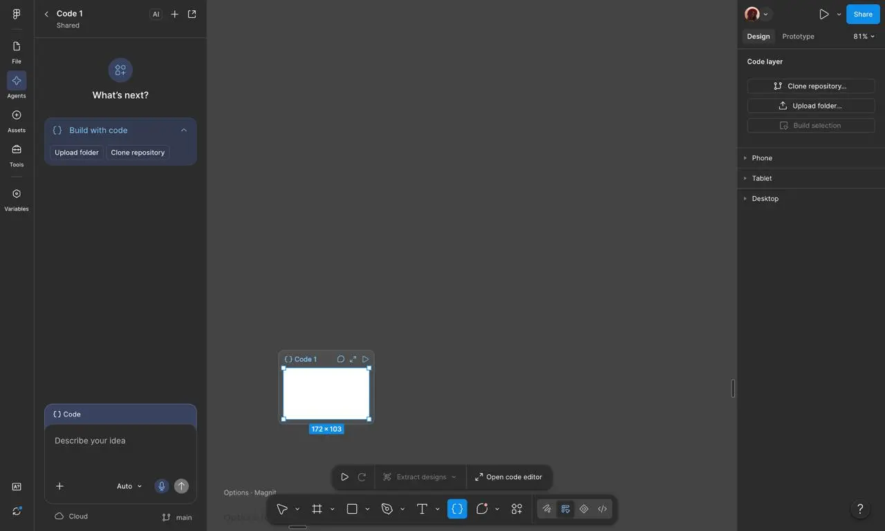 опа, новая бета фича в figma выкатилась — Code layers
внутри нее запускается интерактивный интерфейс :))) не прошло и тысячу лет!!
год-два назад надо было делать прототип через фигму, чтобы показать, ... | Сетка — социальная сеть от hh.ru