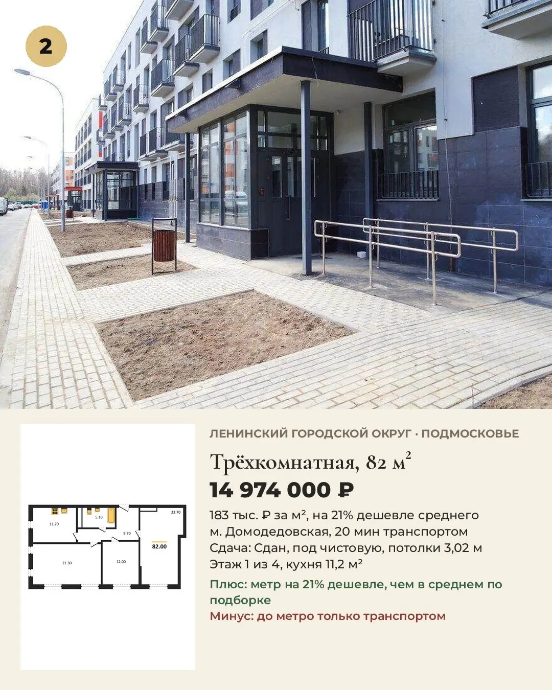 5 лучших семейных квартир 65-90 м² в Подмосковье. Цены на 29.10.
Выбирали для жизни: цена за м², путь до метро, срок сдачи, отделка, потолки.
1 | Сетка — социальная сеть от hh.ru
