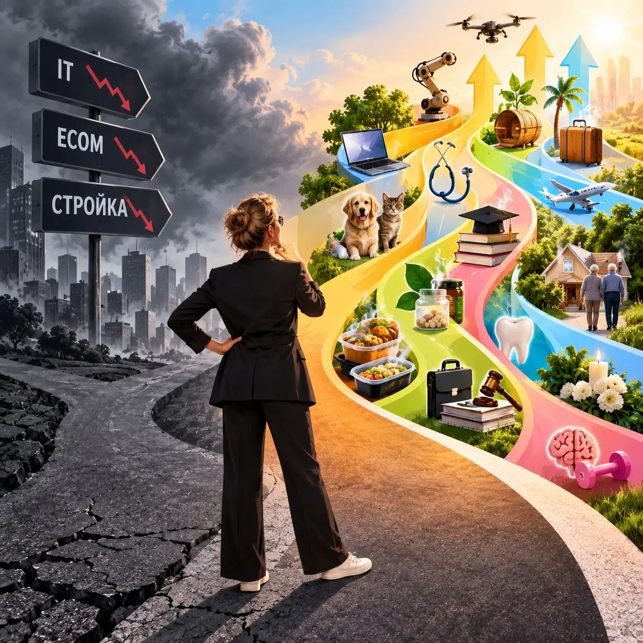 Неужели нет отраслей, которые сейчас растут? Ит падает, еком падает, стройка падает. Куда податься?
Александр
Не бывает так, что все падает | Сетка — социальная сеть от hh.ru