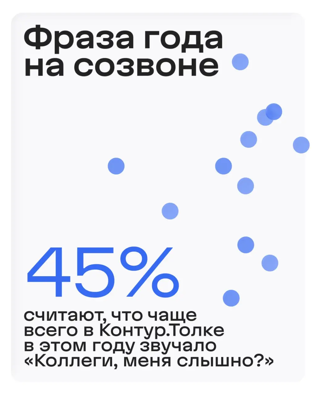 👑 Главное за год с Контуром: итоги несерьезной премии
Всю неделю в наших каналах вы отвечали на серьезные и шуточные вопросы, чтобы выбрать главное событие или фразу года | Сетка — социальная сеть от hh.ru