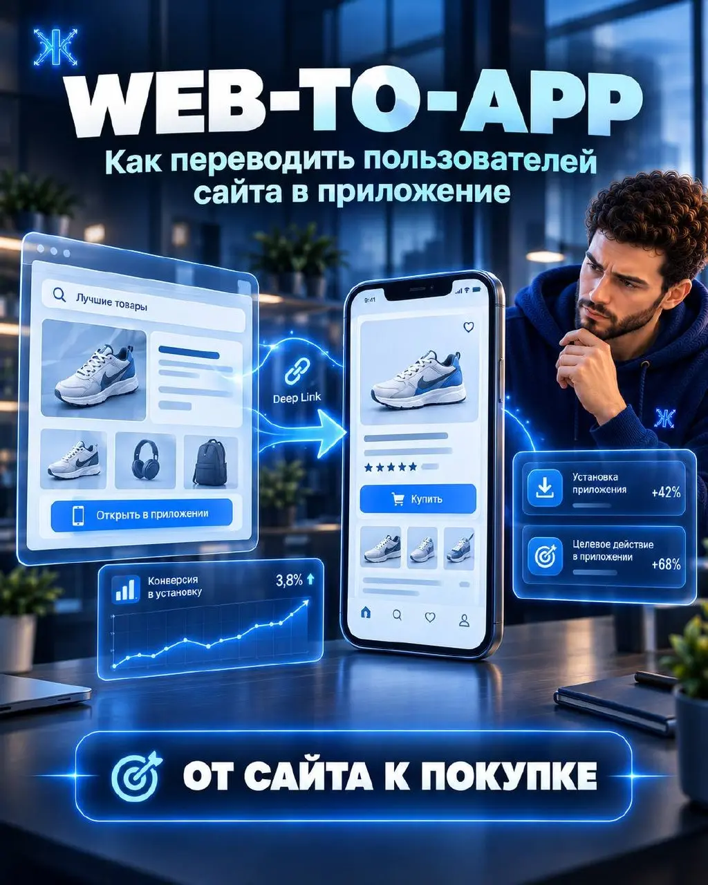 ⚡️⚡️⚡️Web-to-App | Сетка — социальная сеть от hh.ru