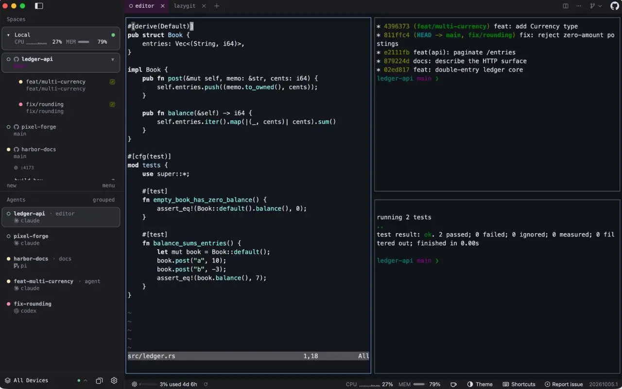 🔥 Репозиторий дня: Herdr UI (herdr-gpui)
Нативный клиент для Herdr на Rust + GPUI — macOS, Linux и Windows.
Что это?
GUI-обёртка для демона Herdr, который вы устанавливаете сами | Сетка — социальная сеть от hh.ru